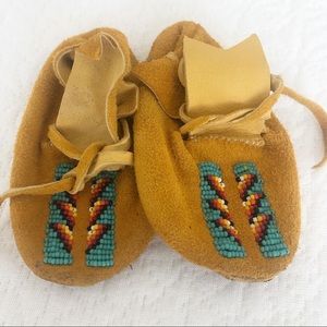 Handmade leather moccasins